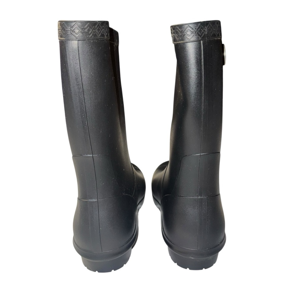 UGG Womens Black Waterproof Rain Boots Spain Made Lug Sole Size 9 - Picture 4 of 9